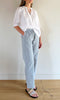 Linen Lace Trimmed Raglan Top