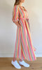 Stripe Linen Raglan Swing Dress - multi sold out