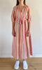 Stripe Linen Raglan Swing Dress - multi sold out