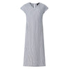 Cap sleeve linen seam dress