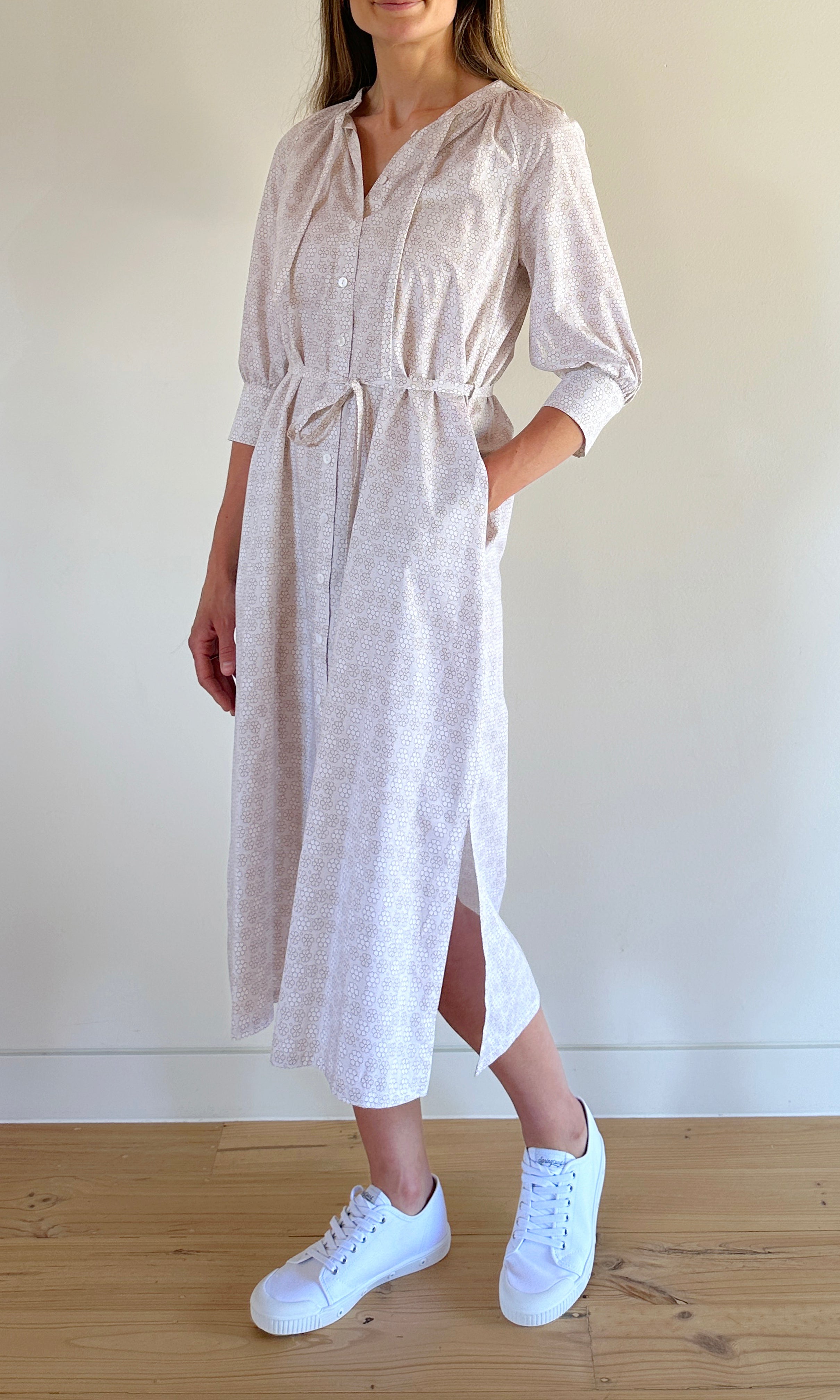 cotton tshirt dress Cotton Floral Print Shirt Dress – Anna Hoffmann