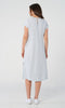 Cap sleeve linen seam dress Mint